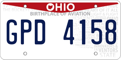 OH license plate GPD4158