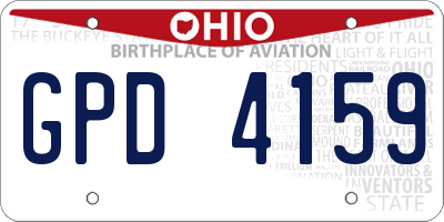 OH license plate GPD4159