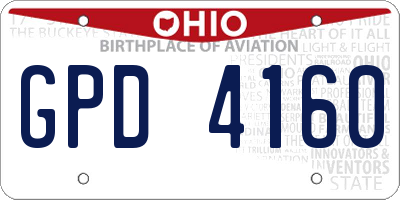 OH license plate GPD4160
