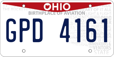 OH license plate GPD4161