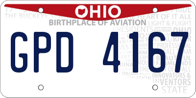 OH license plate GPD4167