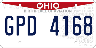 OH license plate GPD4168