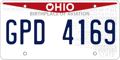 OH license plate GPD4169