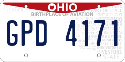 OH license plate GPD4171