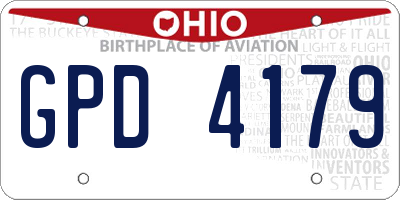 OH license plate GPD4179
