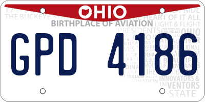 OH license plate GPD4186