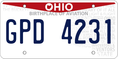 OH license plate GPD4231