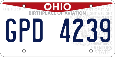 OH license plate GPD4239