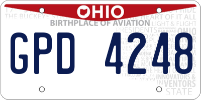 OH license plate GPD4248