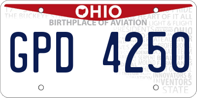 OH license plate GPD4250
