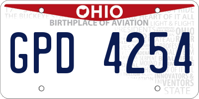 OH license plate GPD4254