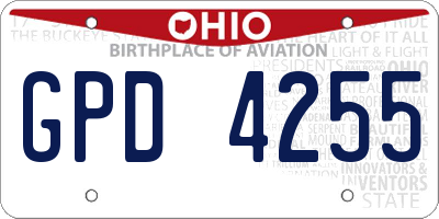 OH license plate GPD4255