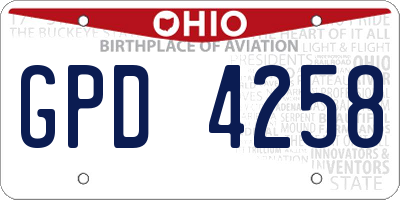 OH license plate GPD4258