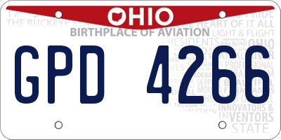 OH license plate GPD4266