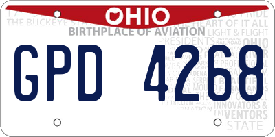 OH license plate GPD4268