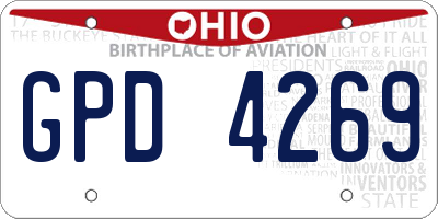 OH license plate GPD4269