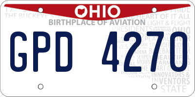 OH license plate GPD4270
