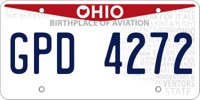 OH license plate GPD4272