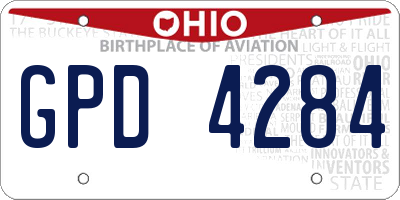 OH license plate GPD4284