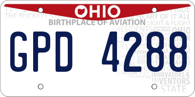 OH license plate GPD4288