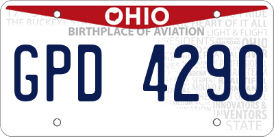OH license plate GPD4290