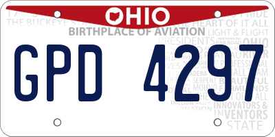 OH license plate GPD4297