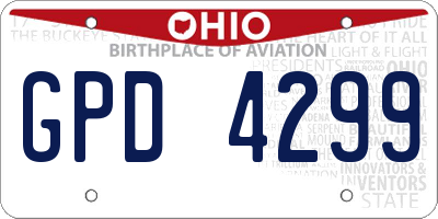 OH license plate GPD4299