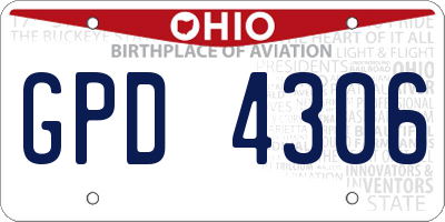 OH license plate GPD4306