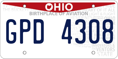 OH license plate GPD4308