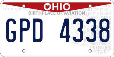 OH license plate GPD4338