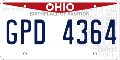 OH license plate GPD4364