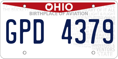 OH license plate GPD4379