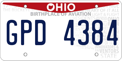 OH license plate GPD4384