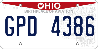 OH license plate GPD4386
