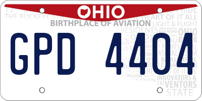 OH license plate GPD4404
