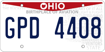 OH license plate GPD4408