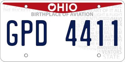 OH license plate GPD4411