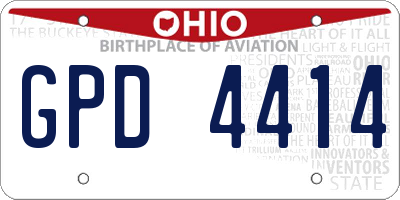 OH license plate GPD4414