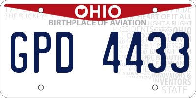 OH license plate GPD4433