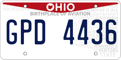 OH license plate GPD4436