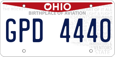 OH license plate GPD4440