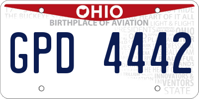 OH license plate GPD4442