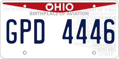 OH license plate GPD4446