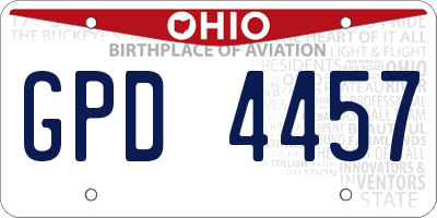 OH license plate GPD4457