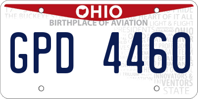 OH license plate GPD4460