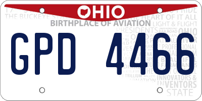 OH license plate GPD4466