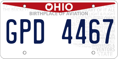 OH license plate GPD4467