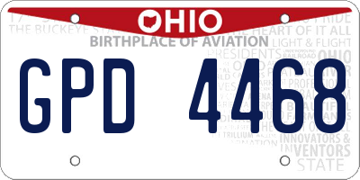 OH license plate GPD4468