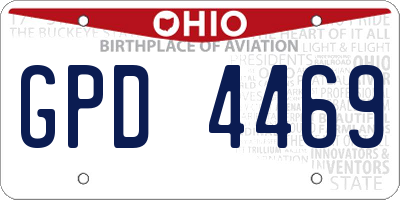 OH license plate GPD4469