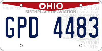 OH license plate GPD4483